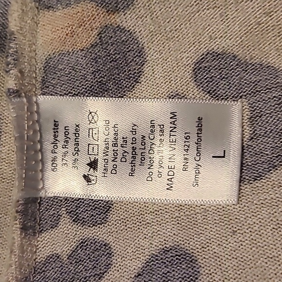 LLR LuLaRoe Tracy Knit Cardigan Leopard Print Sz L - Picture 6 of 7